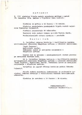 8. сједница Вијећа радних заједница
