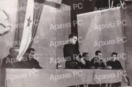 Иван Рибар говори на 2. засједању АВНОЈ-а у Јајцу
