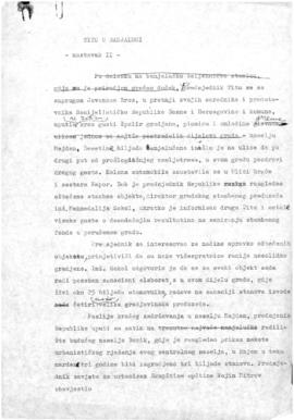 Кратка информација под насловом Тито о Бањалуци