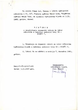 9. сједница Општинског вијећа