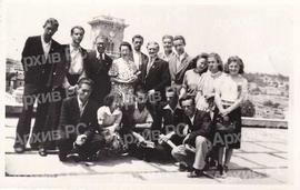 Наталија Јовић са ученицима Гимназије на екскурзији у Скопљу