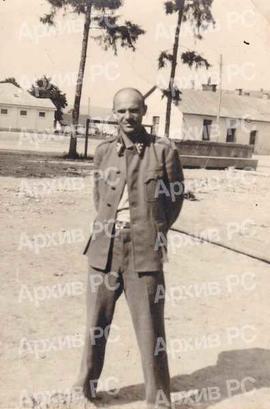 Жарко Ластрић као домобрански официр у Врбас-логору (Борик) у Бањалуци
