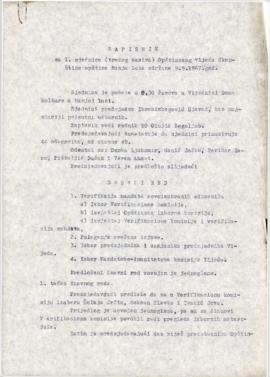 1. сједница Општинског вијећа