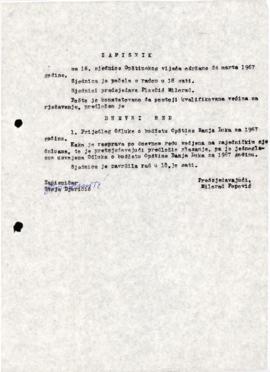 16. сједница Општинског вијећа