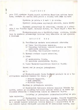 1. сједница Вијећа радних заједница