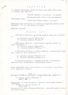9. сједница Општинског вијећа